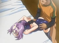 anime girl lying down