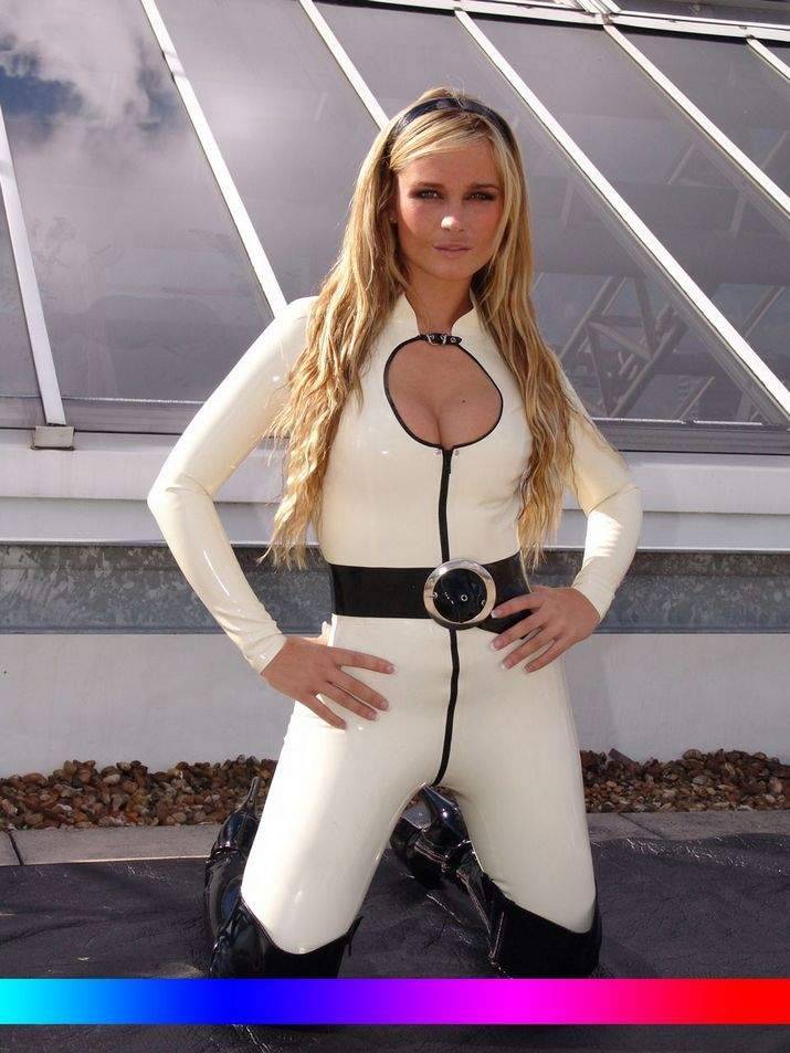 white latex fetish size
